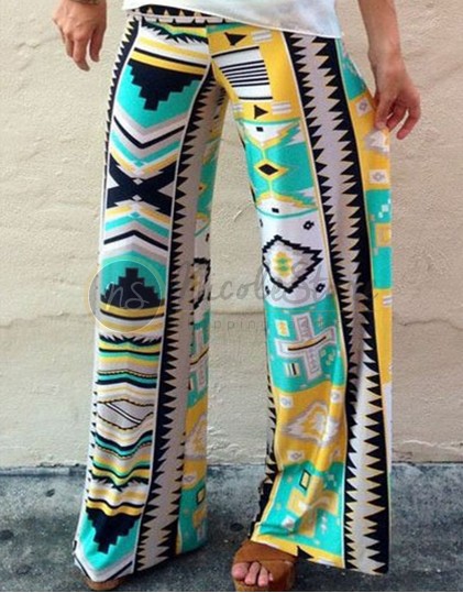 Pantaloni Croi Larg cu Imprimeuri 79686